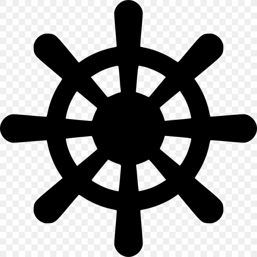Car Ship's Wheel Rudder Computer Icons, PNG, 980x980px, Car, Black And White, Drawing, Helmsman, Rudder Download Free