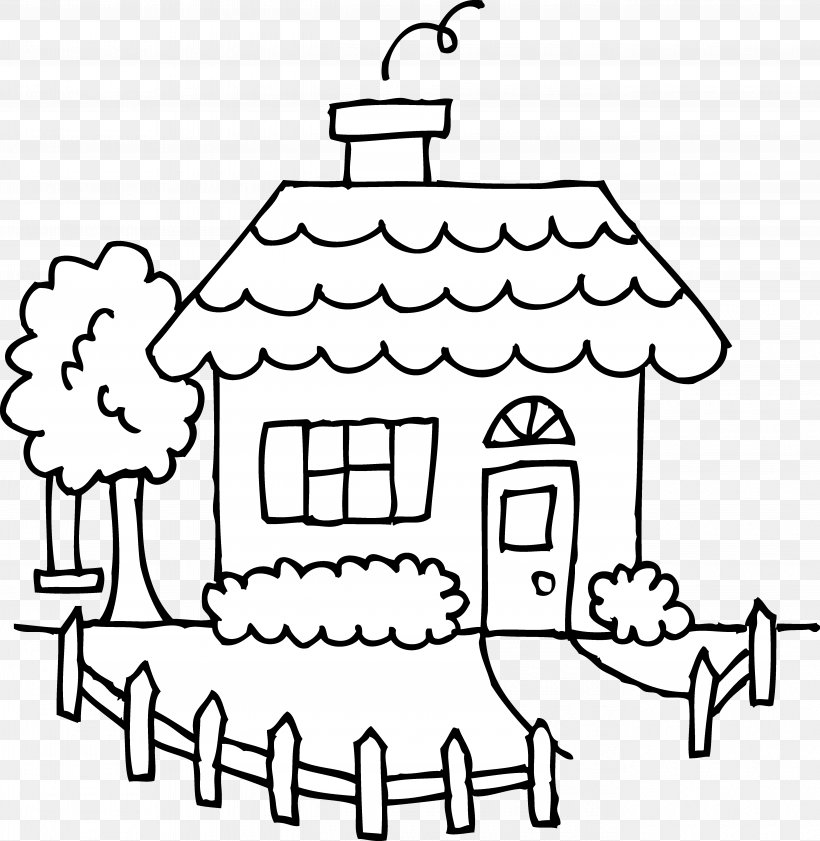 House Drawing Black And White Clip Art, PNG, 5375x5517px, House, Area, Artwork, Black And White, Building Download Free