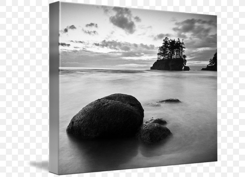 Gallery Wrap Canvas Strait Of Juan De Fuca Still Life Photography Art, PNG, 650x595px, Gallery Wrap, Art, Beach, Black, Black And White Download Free