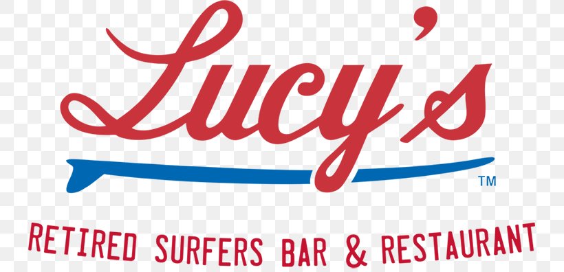 Lucy's Retired Surfers Bar & Restaurant Cocktail Logo, PNG, 737x396px, Cocktail, Area, Bar, Brand, Calligraphy Download Free
