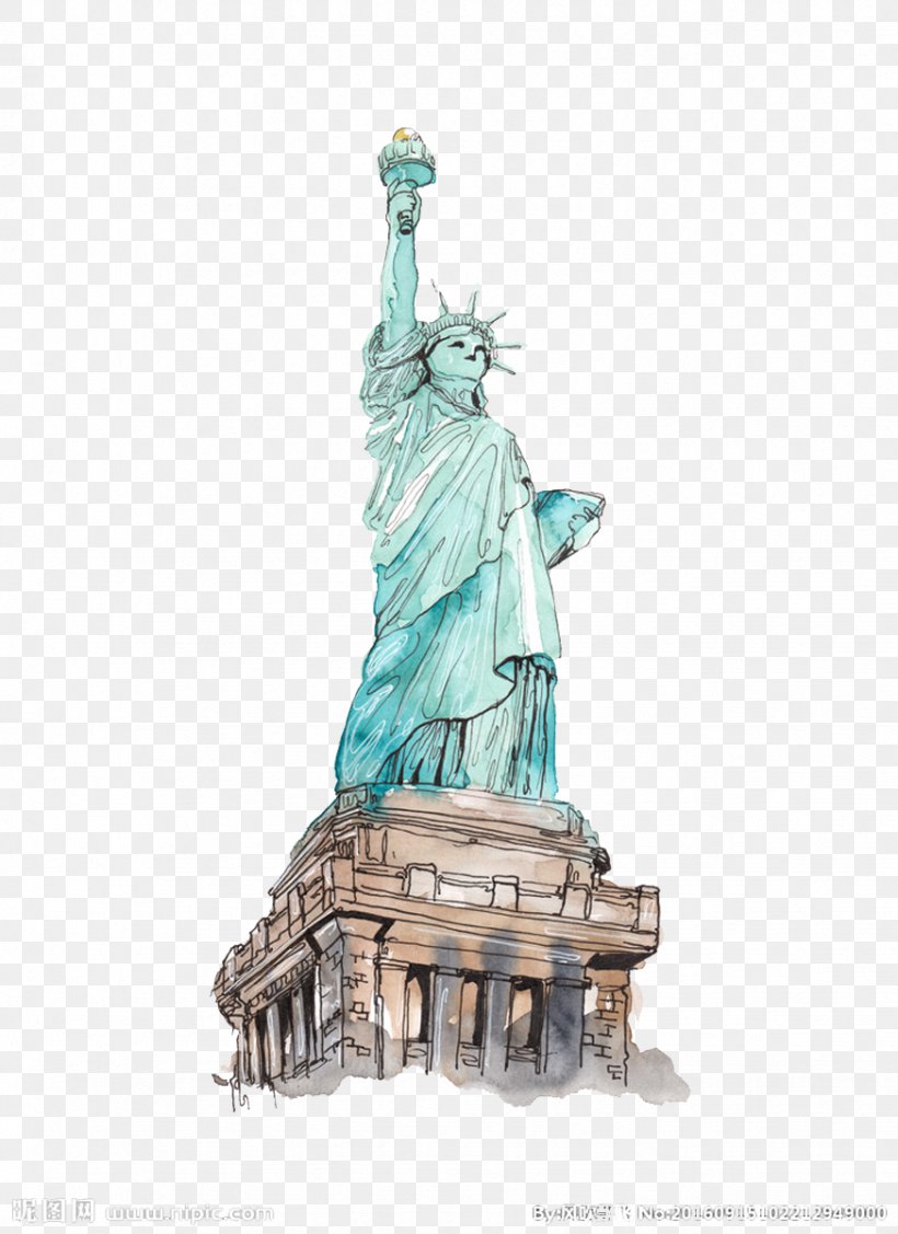 Statue Of Liberty Historic Site Illustration, PNG, 873x1200px, Statue Of Liberty, Art, Artwork, Building, Cartoon Download Free