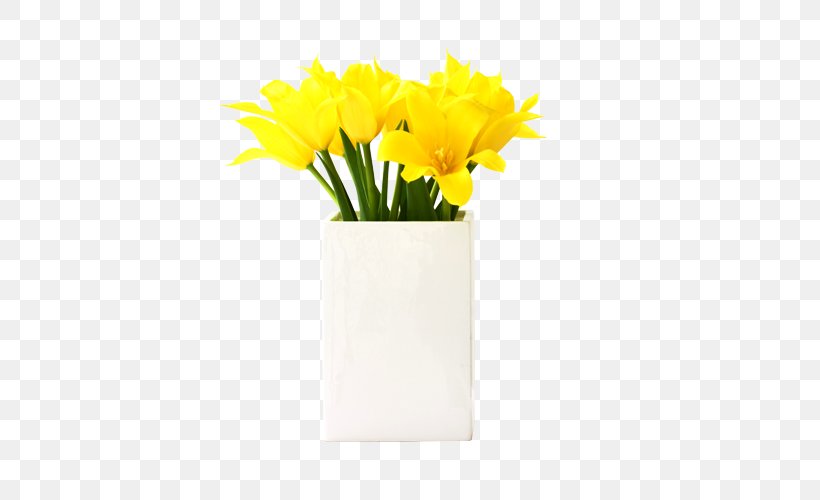 Floral Design Vase Yellow Flower, PNG, 500x500px, Floral Design, Artificial Flower, Ceramic, Cut Flowers, Decorative Arts Download Free