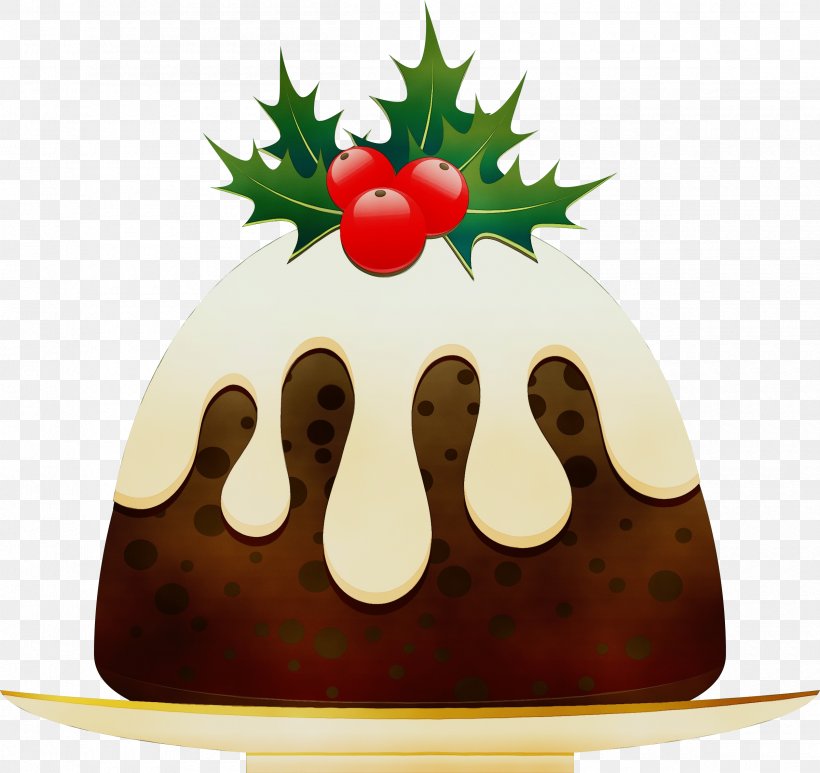 Christmas Watercolor, PNG, 2400x2264px, Watercolor, Cartoon, Chocolate, Chocolate Cake, Christmas Download Free