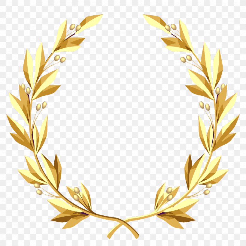 Laurel Wreath Gold Clip Art, PNG, 1758x1760px, Wreath, Branch, Commodity, Flower, Garland Download Free