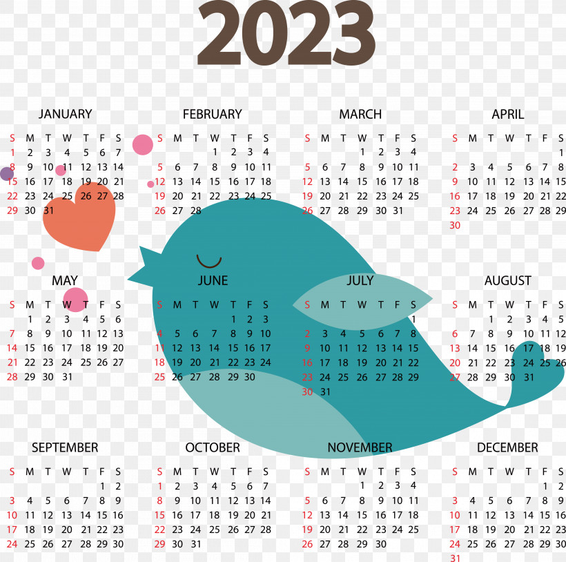 Calendar 2023 2022 Week Calendar, PNG, 4399x4369px, Calendar, Calendar Year, Month, Vector, Week Download Free
