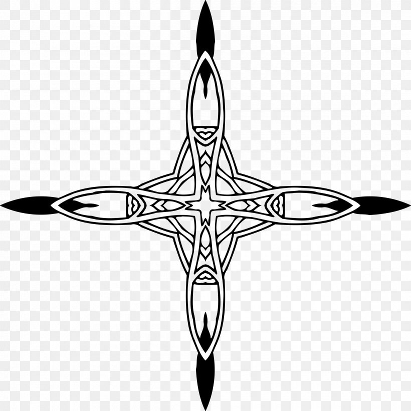 Public Domain Clip Art, PNG, 2400x2400px, Public Domain, Black And White, Cross, Decoratie, Line Art Download Free