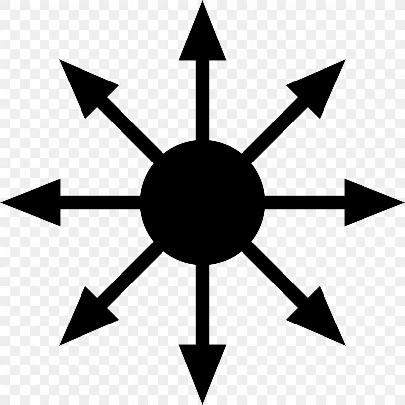 Symbol Of Chaos Chaos Magic Tattoo Chaos Theory, PNG, 2000x2000px, Symbol Of Chaos, Artwork, Black And White, Chaos Magic, Chaos Theory Download Free