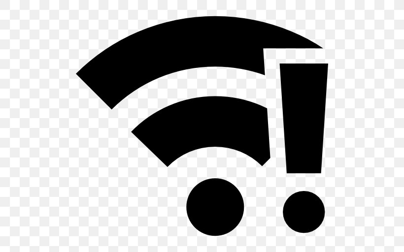 Exclamation Mark Wi-Fi Wireless Access Points Symbol, PNG, 512x512px, Exclamation Mark, Area, Black, Black And White, Brand Download Free