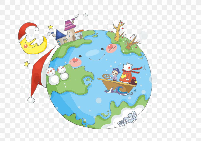 Earth Christmas Cartoon Snowman Illustration, PNG, 1200x840px, Earth, Area, Art, Cartoon, Child Download Free
