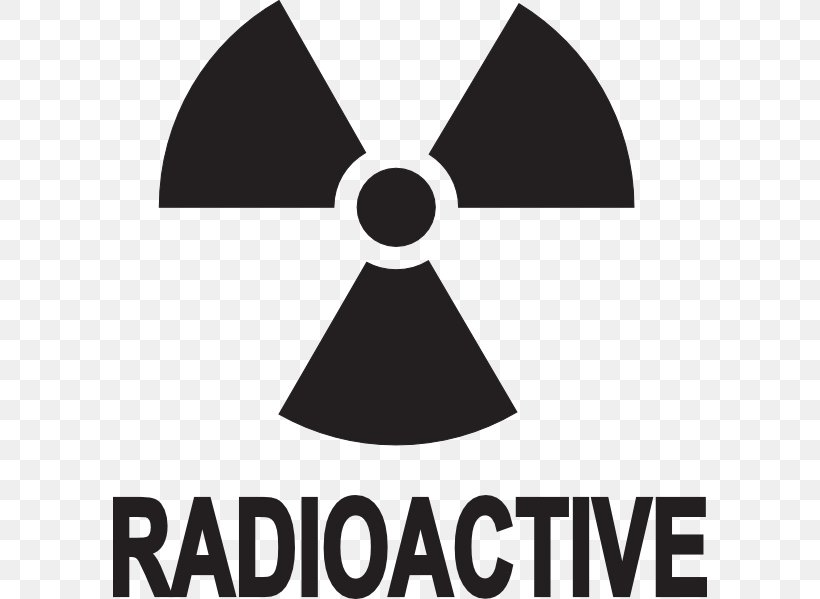 Hazard Symbol Radioactive Contamination Radioactive Decay Sign Radiation, PNG, 594x599px, Hazard Symbol, Biological Hazard, Black And White, Brand, Hazard Download Free