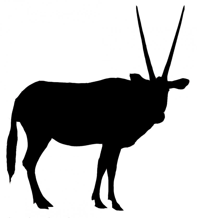 Antelope Gemsbok Silhouette Gazelle Clip Art, PNG, 996x1104px, Antelope, Antler, Black And White, Cattle Like Mammal, Cow Goat Family Download Free