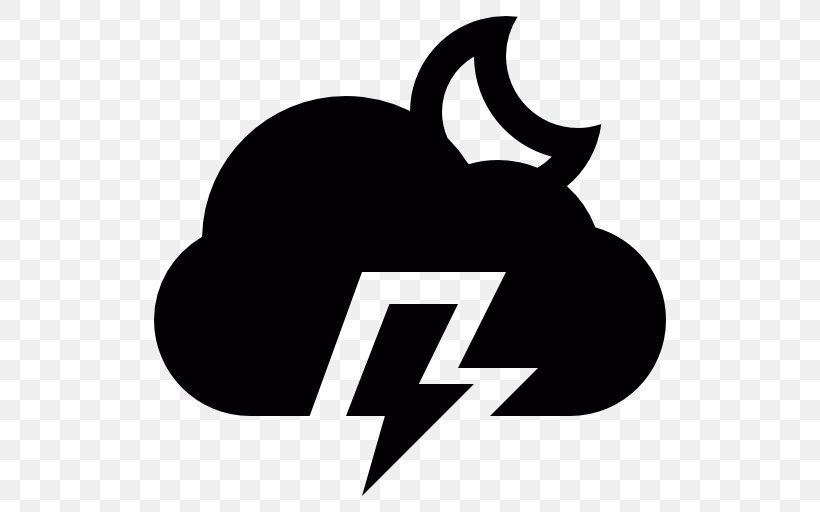 Cloud Lightning Thunderstorm, PNG, 512x512px, Cloud, Black, Black And White, Brand, Cumulus Download Free