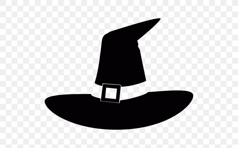 Witch Hat Clip Art, PNG, 512x512px, Witch Hat, Autocad Dxf, Black, Black And White, Hat Download Free