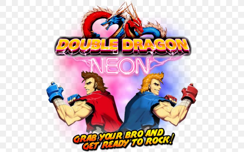 Double Dragon Neon Video Game WayForward Technologies, PNG, 512x512px, Double Dragon Neon, Action Figure, Advertising, Atari, Cartoon Download Free