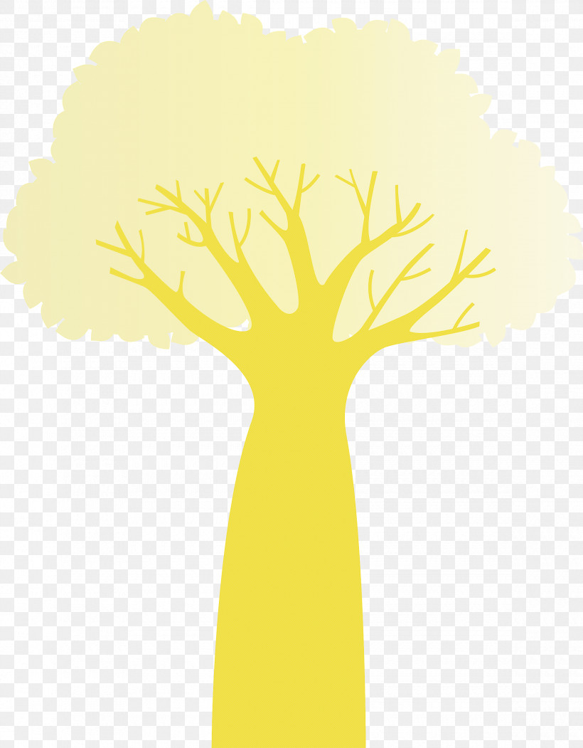 Flower Yellow Cartoon Meter Font, PNG, 2340x3000px, Cartoon Tree, Abstract Tree, Biology, Branching, Cartoon Download Free