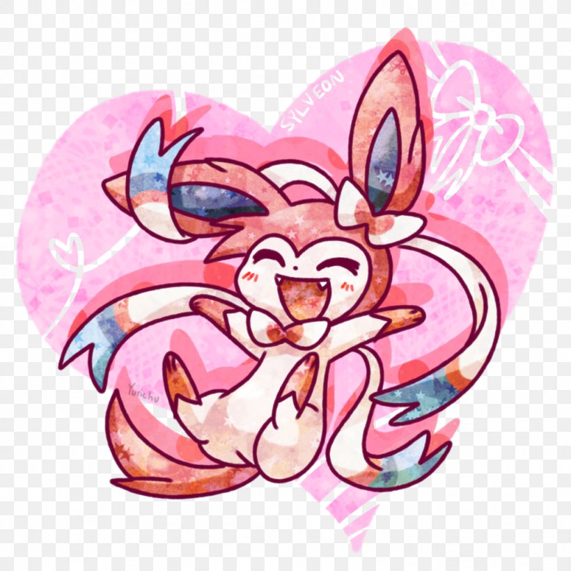 Pokémon X And Y Pikachu Eevee Sylveon, PNG, 1024x1024px, Watercolor, Cartoon, Flower, Frame, Heart Download Free