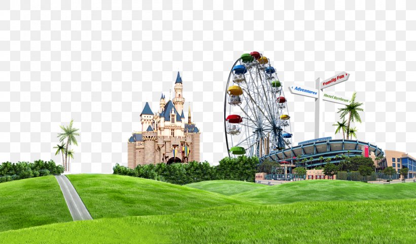 Amusement Park Tourism Leisure Tourist Attraction Entertainment, PNG, 1100x645px, Amusement Park, Entertainment, Grass, Landmark, Leisure Download Free