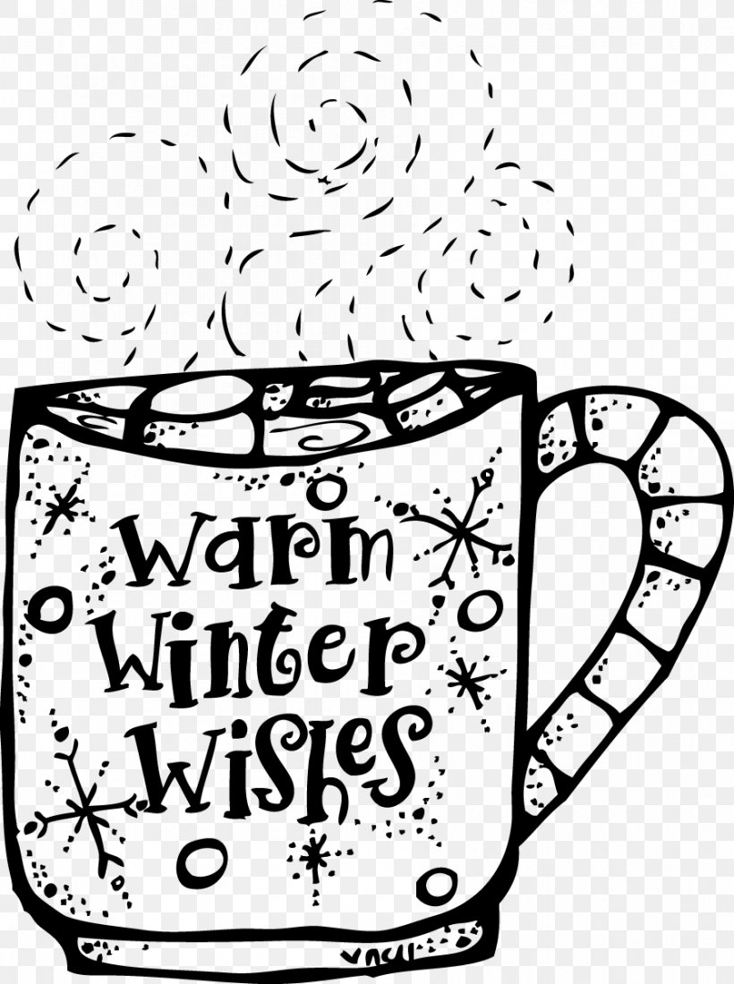 Hot Chocolate Winter Clip Art, PNG, 894x1200px, Hot Chocolate, Area, Black, Black And White, Calligraphy Download Free