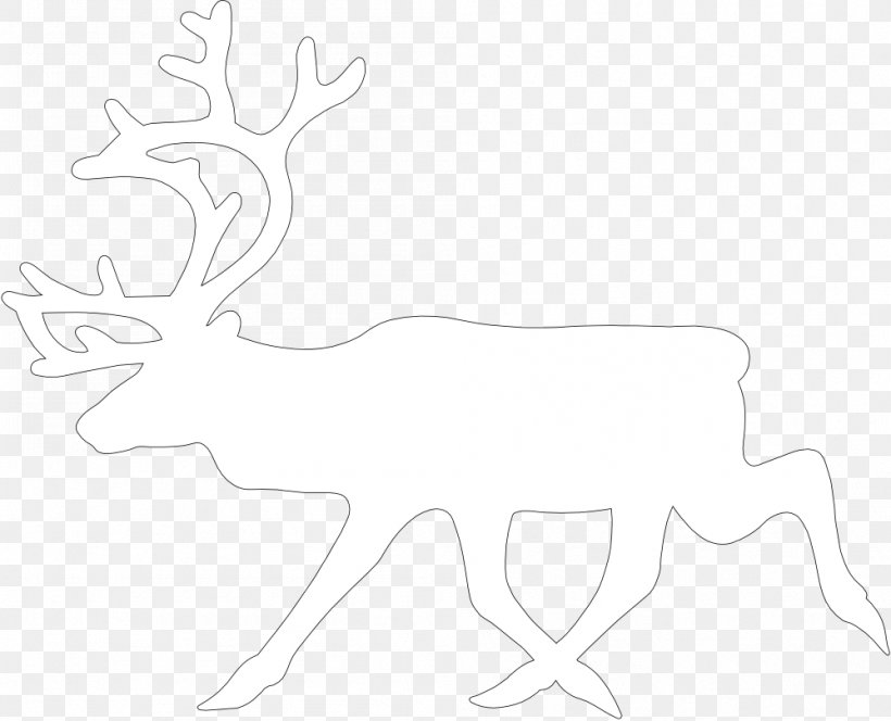 Reindeer Antler White Clip Art, PNG, 999x810px, Reindeer, Antler, Artwork, Black And White, Deer Download Free