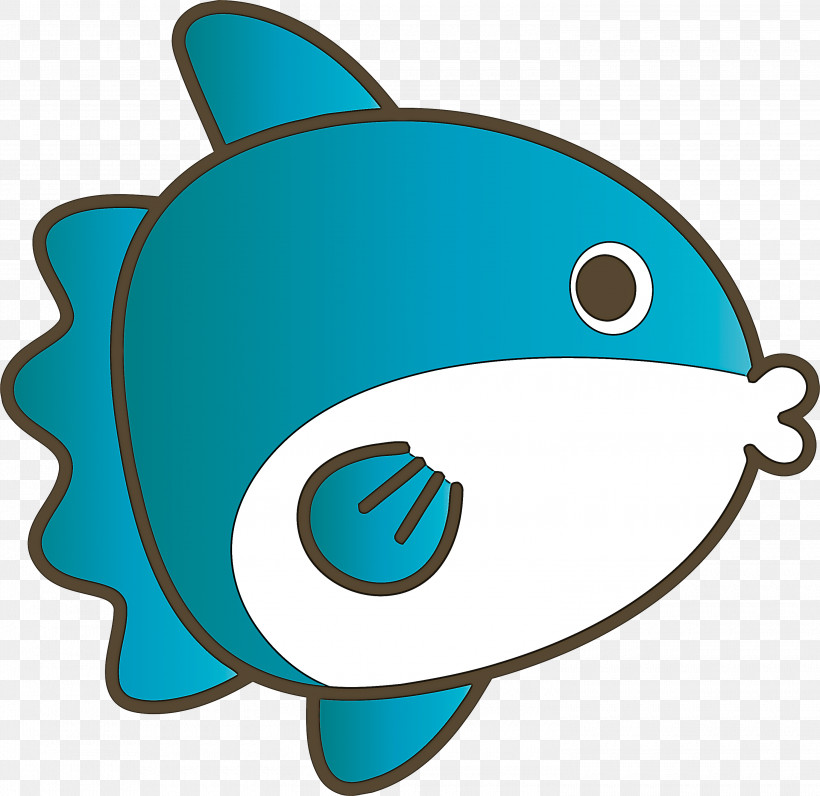 Turquoise Fish Fish, PNG, 3000x2915px, Baby Sunfish, Cartoon Sunfish, Fish, Sunfish, Turquoise Download Free