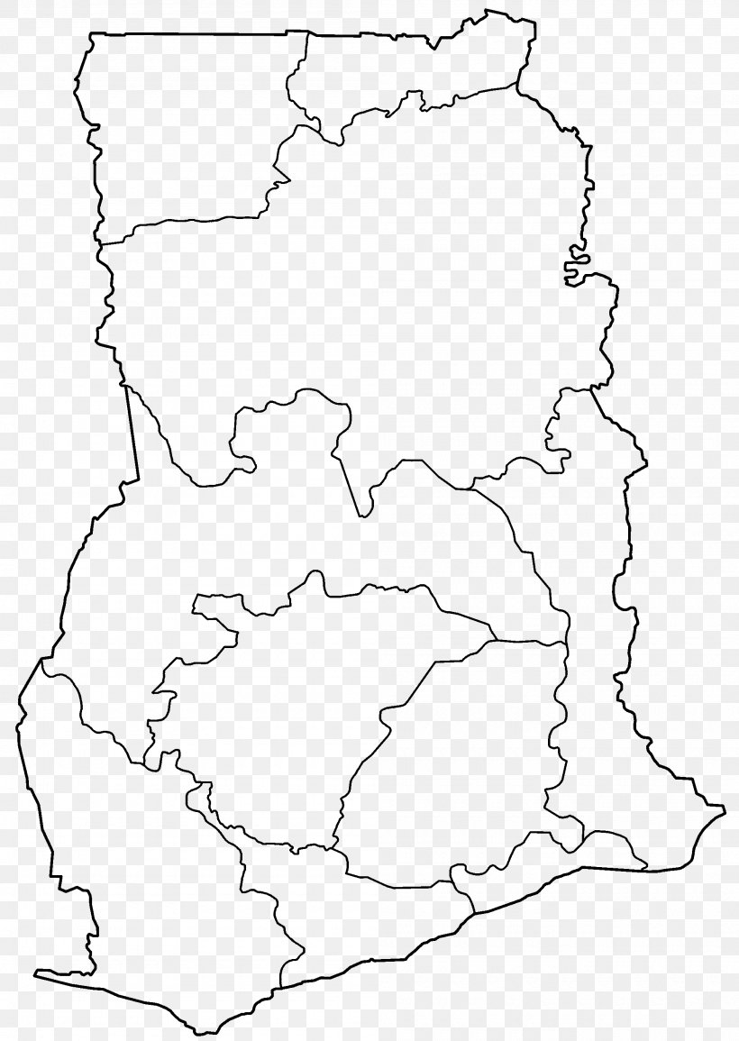 Cape Coast Region Of Ghana Western Region Eastern Region Ho, PNG, 2000x2819px, Cape Coast, Accra, Area, Black And White, Blank Map Download Free