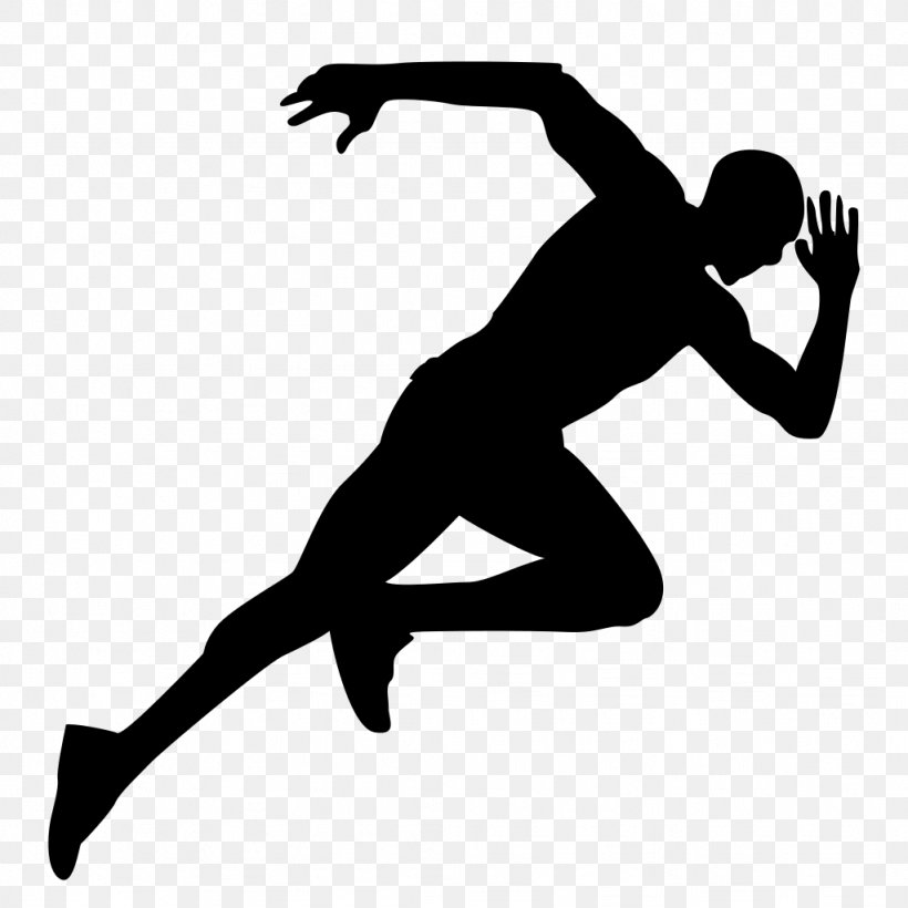 Athlete Running Sport Track And Field Athletics, PNG, 1024x1024px, Running, Athlete, Black, Black And White, Endomondo Software Download Free