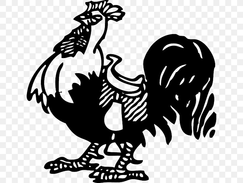 Chicken Rooster Saddle Clip Art, PNG, 640x618px, Chicken, Art, Artwork, Beak, Bird Download Free