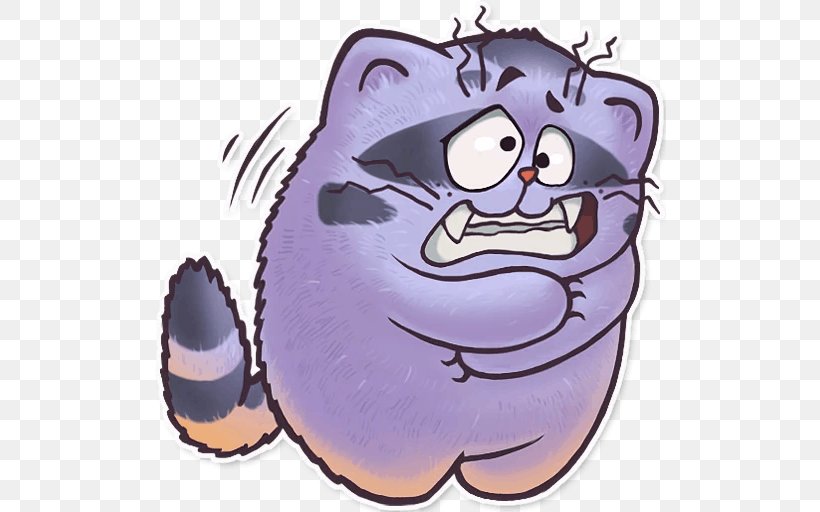 Whiskers Pallas's Cat Telegram Sticker, PNG, 512x512px, Whiskers, Animal, Bear, Carnivoran, Cartoon Download Free