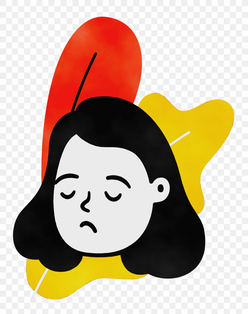 Cartoon Yellow Character, PNG, 1975x2500px, Sad, Cartoon, Character, Face, Paint Download Free