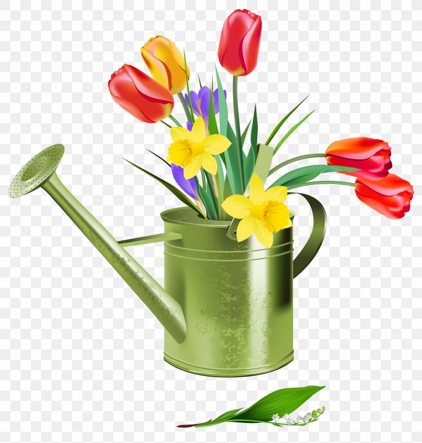 Flower Watering Cans Tulip Clip Art, PNG, 3961x4167px, Flower, Can Stock Photo, Cut Flowers, Floral Design, Floristry Download Free