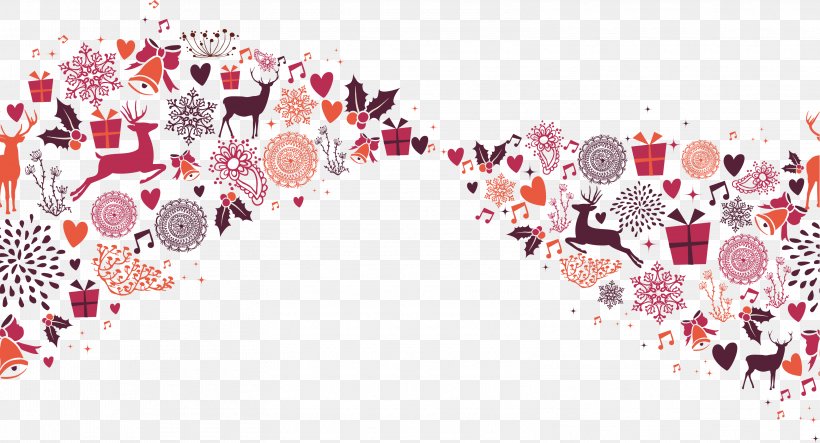 Christmas Wallpaper, PNG, 3145x1702px, Christmas, Flower, Greeting Note Cards, Illustrator, Pattern Download Free