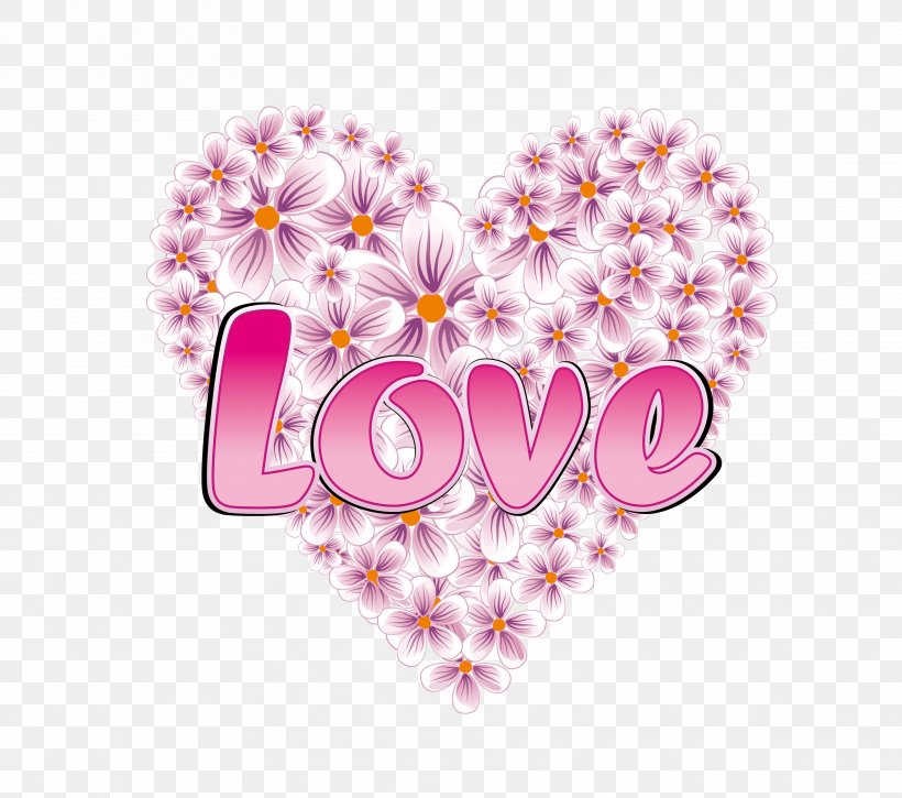 Love Heart Valentine's Day Clip Art, PNG, 3742x3310px, Love, Blossom, Cherry Blossom, Cupid, Floral Design Download Free