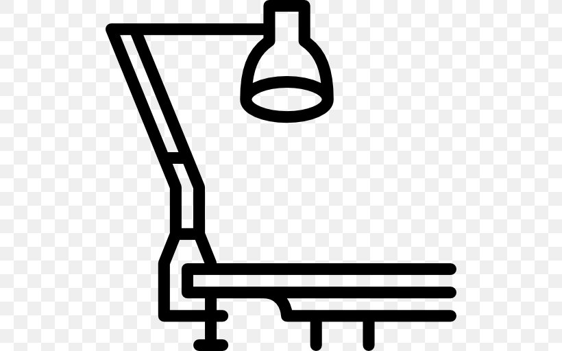 Lamp Furniture Clip Art, PNG, 512x512px, Lamp, Area, Black, Black And White, Desk Download Free