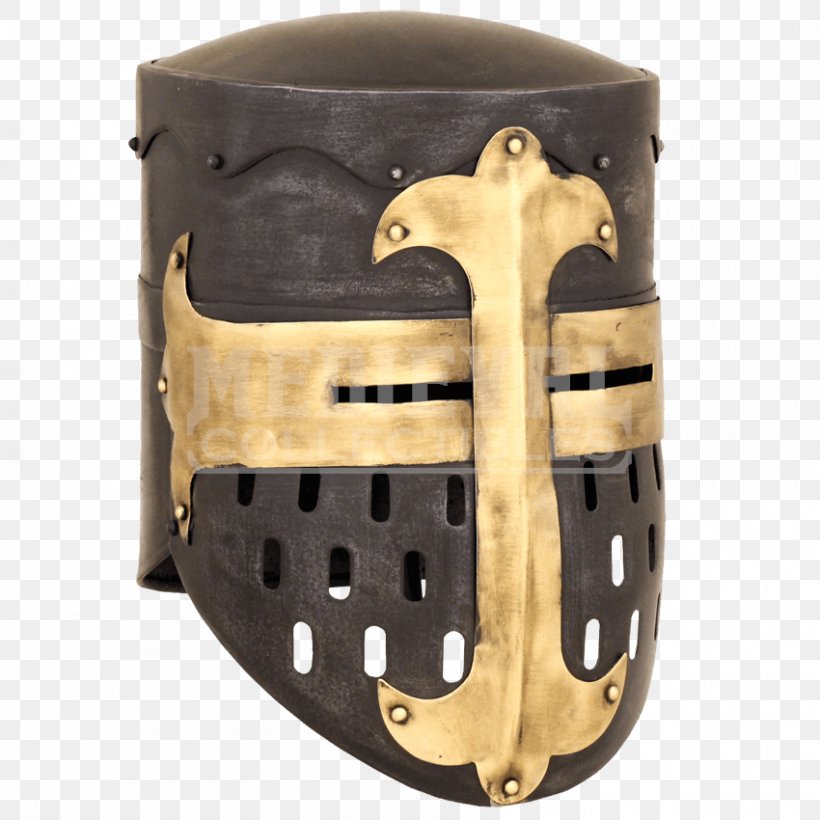 Middle Ages Crusades Great Helm Knight Helmet, PNG, 850x850px, Middle Ages, Barbute, Bascinet, Brass, Cervelliere Download Free