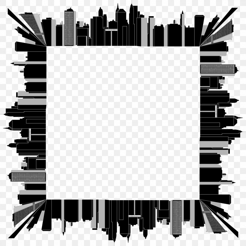 Photography Skyline Clip Art, PNG, 2324x2324px, Photography, Black And White, Cityscape, Distortion, Grayscale Download Free