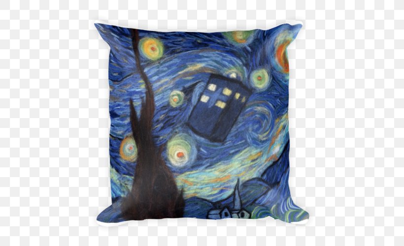 The Starry Night Painting Poster Art TARDIS, PNG, 500x500px, Starry Night, Art, Art Museum, Artist, Cushion Download Free