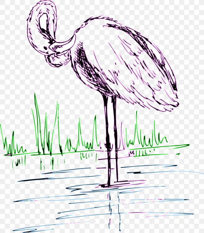 Flamingos Water Bird Drawing Clip Art, PNG, 1119x1280px, Flamingos, Artwork, Beak, Belt Buckles, Bird Download Free