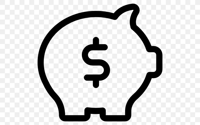 Piggy Bank Savings Bank Finance, PNG, 512x512px, Bank, Area, Bangkok Bank, Bank Of Ayudhya, Black And White Download Free