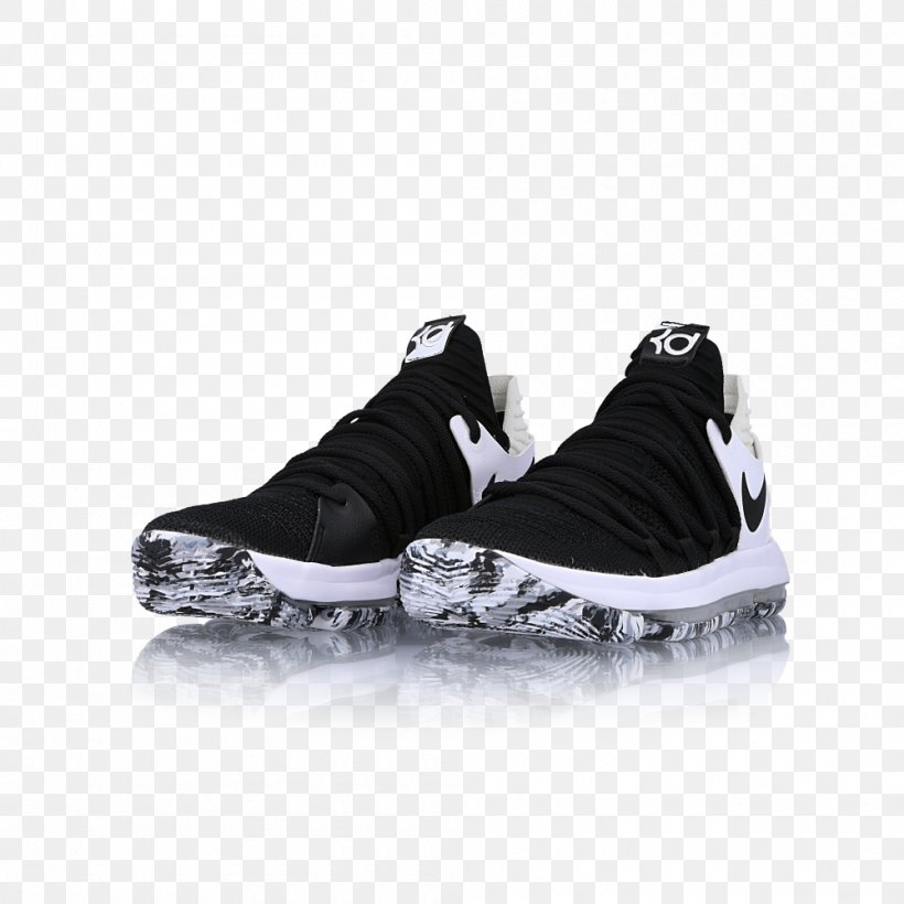 Sports Shoes Nike KD 10 Black White Basketball Shoe, PNG, 1000x1000px, Sports Shoes, Athletic Shoe, Basketball, Basketball Shoe, Black Download Free