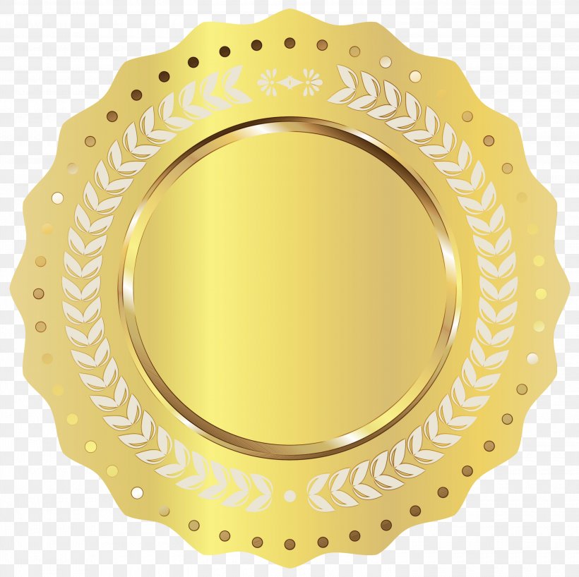 Yellow Circle Metal Tableware Brass, PNG, 3000x2995px, Watercolor, Brass, Metal, Paint, Tableware Download Free