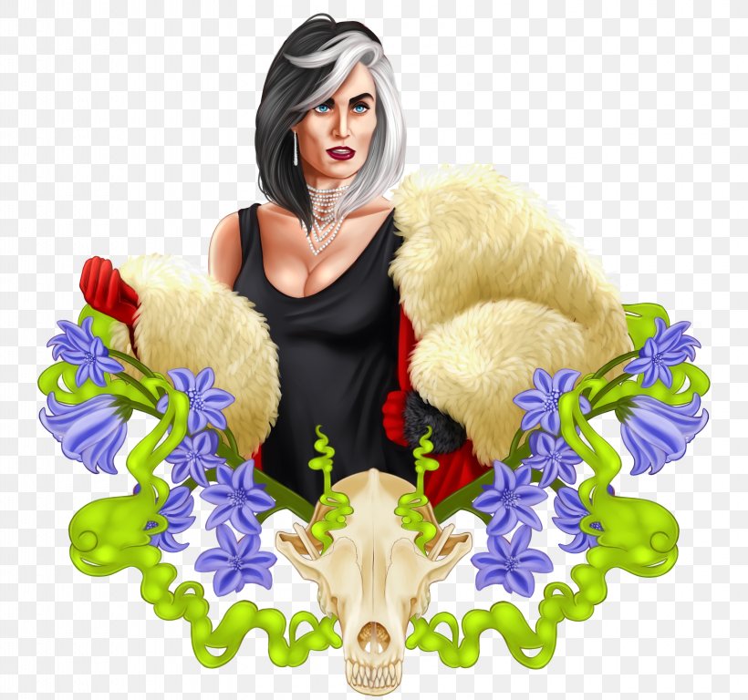 Cruella De Vil Work Of Art Fan Art Floral Design, PNG, 3200x3000px, Cruella De Vil, Art, Artist, Extended Real Number Line, Fan Art Download Free