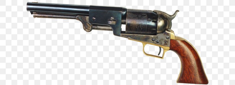 Trigger Colt 1851 Navy Revolver Gun Barrel Pistol, PNG, 640x298px, Watercolor, Cartoon, Flower, Frame, Heart Download Free