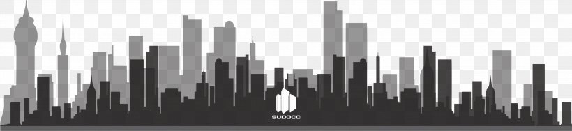 Skyscraper Building Line Project Logo, PNG, 3037x697px, Skyscraper, Bertikal, Black And White, Building, City Download Free