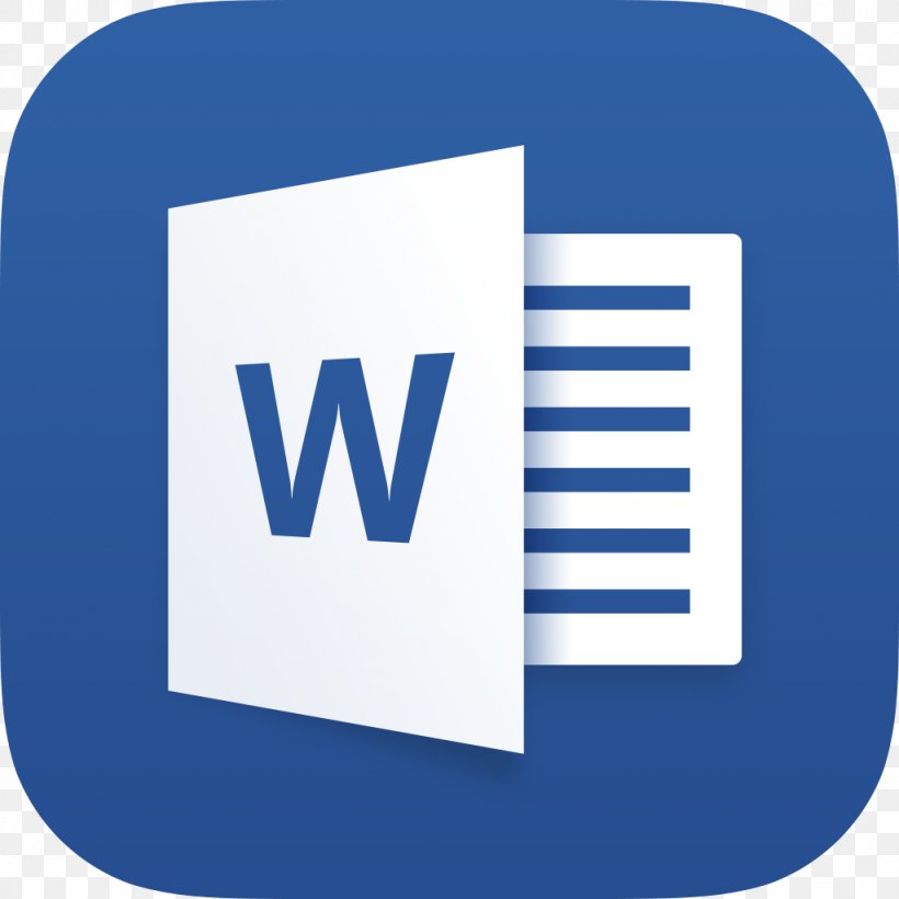 Microsoft Word, PNG, 1024x1024px, Microsoft Word, App Store, Blue, Brand, Communication Download Free