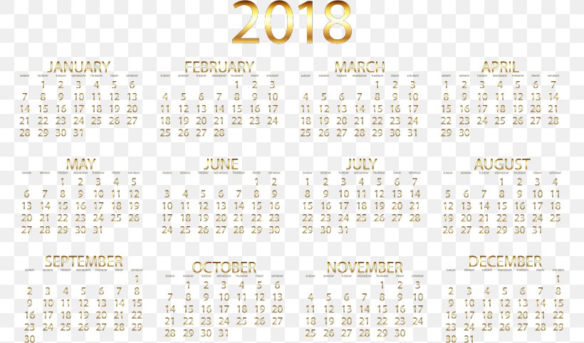 Calendar Date 0 Time, PNG, 766x482px, 2017, 2018, Calendar, Calendar Date, Gold Download Free