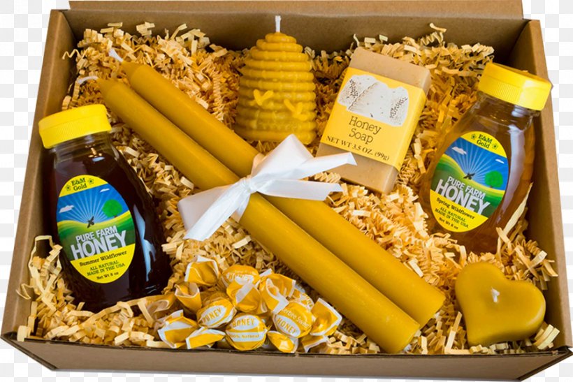 Bee Food Gift Baskets Vegetarian Cuisine Honey, PNG, 900x601px, Bee, Basket, Beekeeper, Beeswax, Box Download Free