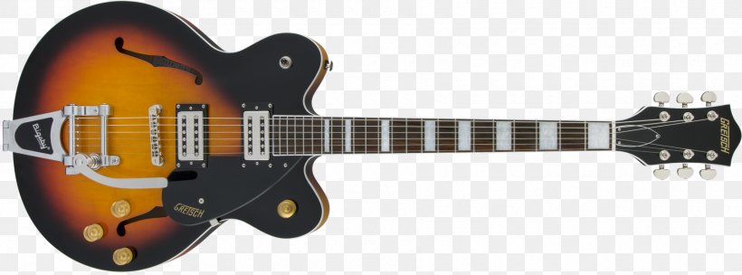 Gretsch G2622T Streamliner Center Block Double Cutaway Electric Guitar Semi-acoustic Guitar Bigsby Vibrato Tailpiece, PNG, 1800x669px, Gretsch, Acoustic Electric Guitar, Acoustic Guitar, Archtop Guitar, Bigsby Vibrato Tailpiece Download Free