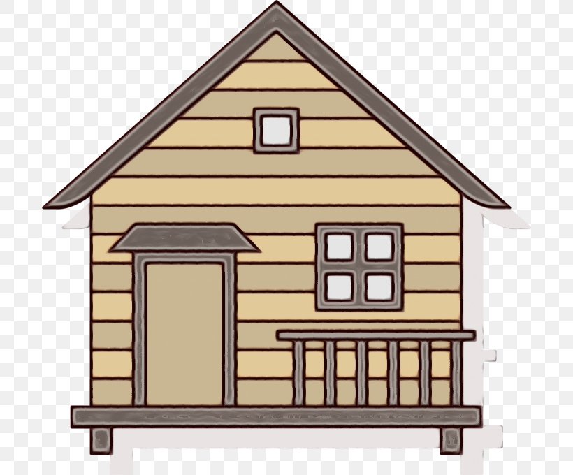 Log Cabin House Cottage Transparency Architecture, PNG, 700x680px, Watercolor, Architecture, Building, Cartoon, Cottage Download Free