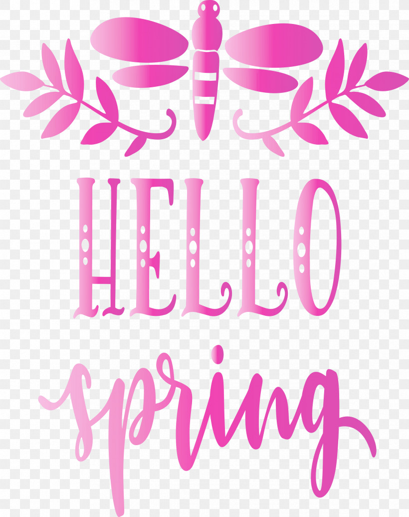 Hello Spring Spring, PNG, 2373x3000px, Hello Spring, Logo, Magenta, Pink, Spring Download Free