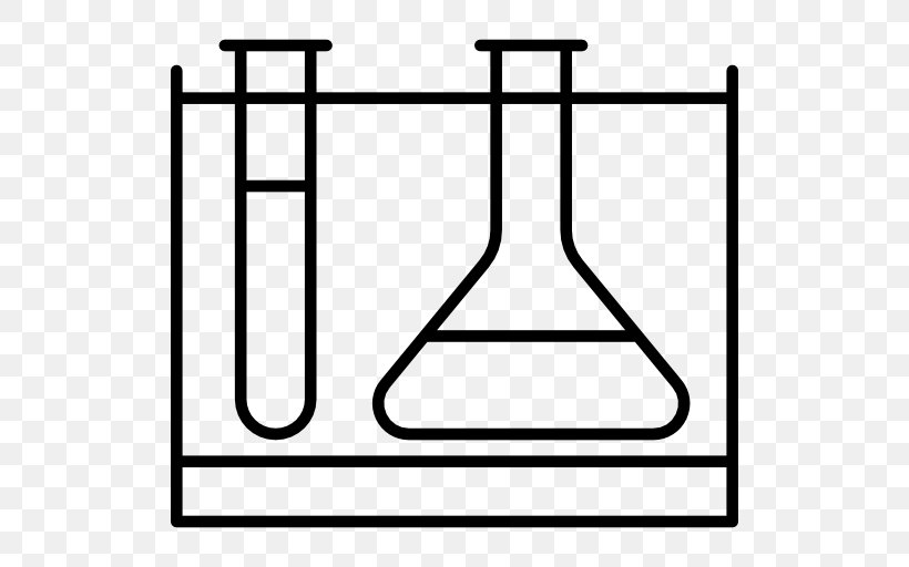 Laboratory Flasks Chemistry Test Tubes, PNG, 512x512px, Laboratory, Area, Beaker, Black And White, Chemical Energy Download Free
